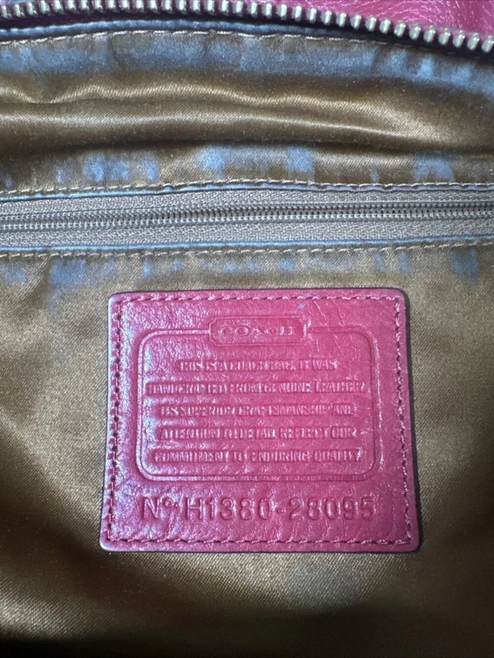Coach Kelsey Pebbled Leather Red Satchel Crossbody Bag Purse